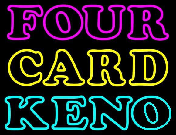 Four Card Keno Neon Sign